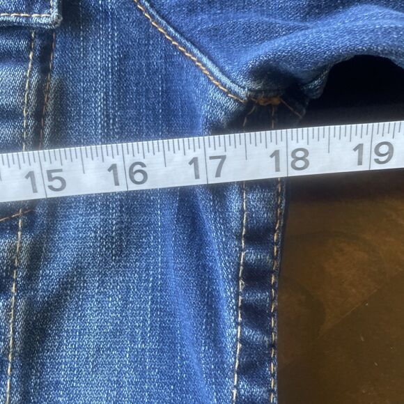 Kids True Religion Emily Blue Jean Jacket Size Large With Snap Button Closure - Picture 7 of 11